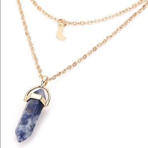 Lapis Lazuli Pendant Necklace. 16.9+2.0 inch…